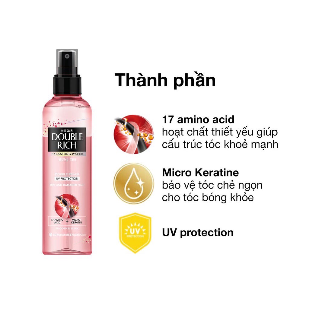 Nước Xịt Dưỡng Tóc Khô Xơ & Hư Tổn Double Rich 250ml