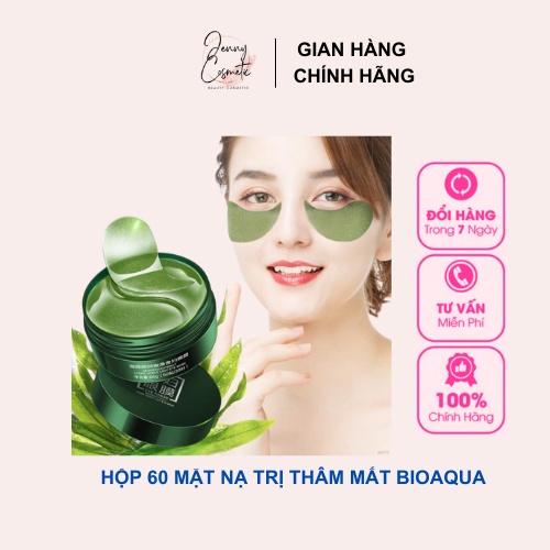 (Có VIDEO) Mặt Nạ Mắt Bioaqua tảo biển cấp ẩm dưỡng da mờ thâm chống lão hóa Eyemask hydrating moisturizing 60 miếng