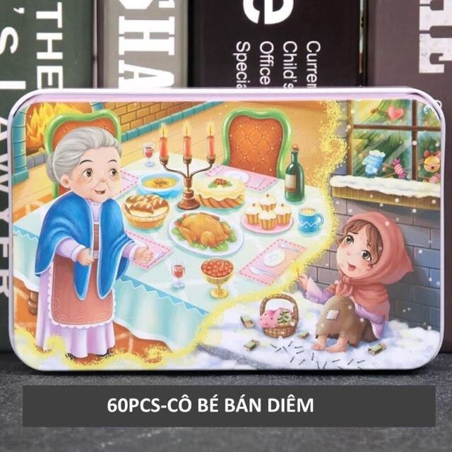 Đồ chơi ghép hình 60 mảnh bằng gỗ dành cho bé, Bộ đồ chơi ghép hình giúp phát triển tư duy cho bé RAMBO TOYS