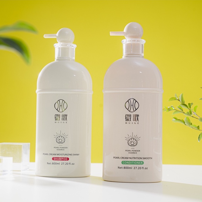 Bộ dầu gội dầu xả HUIGE PEARL CREAM 800ML X2 Phục hồi dưỡng ẩm cho tóc mềm mượt – Cặp gội xả bột ngọc trai GX27