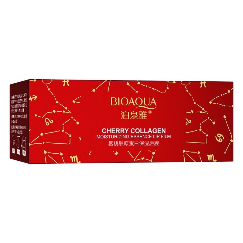 Hộp 20 Miếng Mặt Nạ Môi Bioaqua Dưỡng Môi Với Tinh Chất Cherry Dưỡng Ẩm Bổ Sung Collagen Giúp Mềm Môi Giảm Thâm cấp ẩm