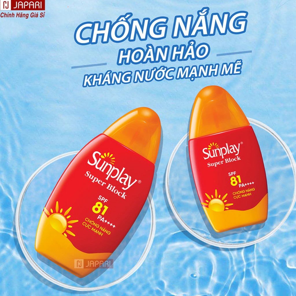 Kem Chống Nắng Sunplay Đỏ, Dưỡng Ẩm Trắng Da Trẻ Em – KCN Sunplay Kem Chống Nắng Cho Bé Dưỡng Da Mặt & Body Japari