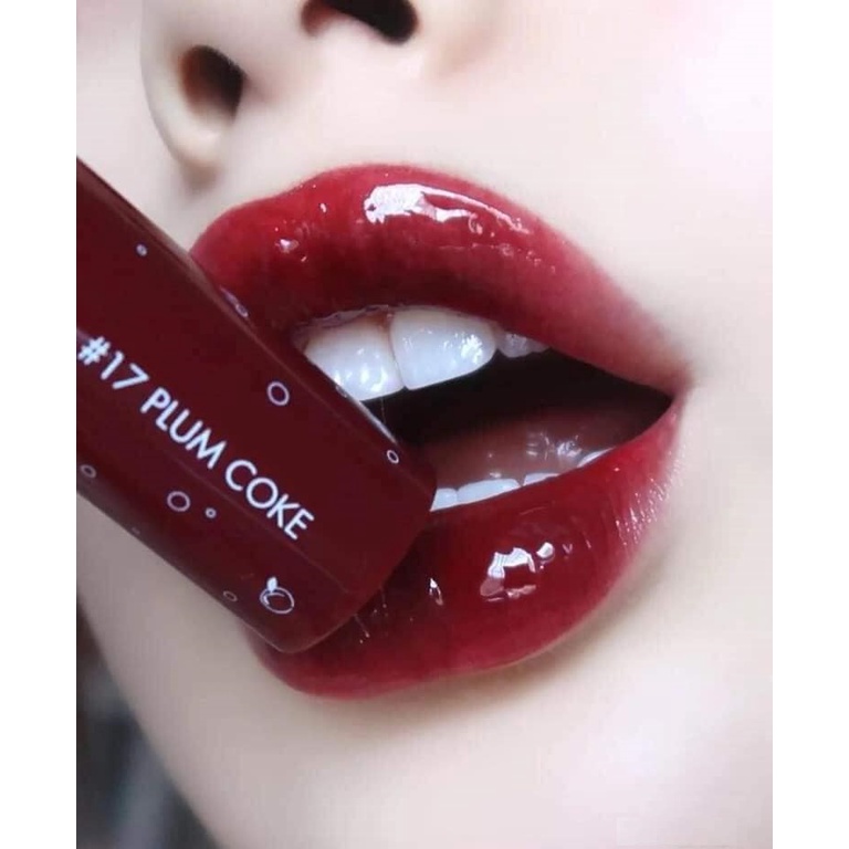 son romand bóng màu 17 Đỏ rượu  (Romand Juicy Lasting Tint #17 Plum Coke)