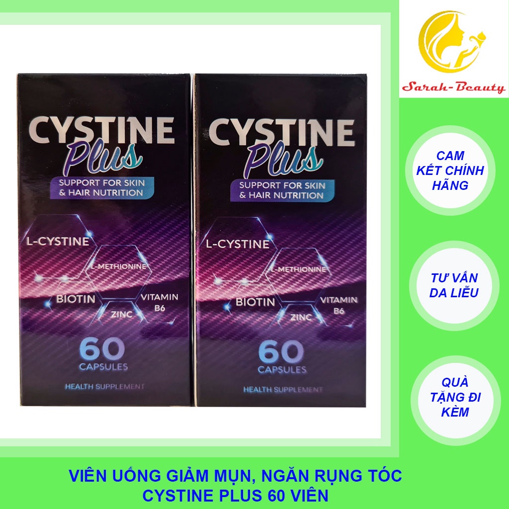 Cystine Plus-Viên uống giảm mụn, ngăn rụng tóc và giảm sắc tố Supplement Fact Cystine Plus