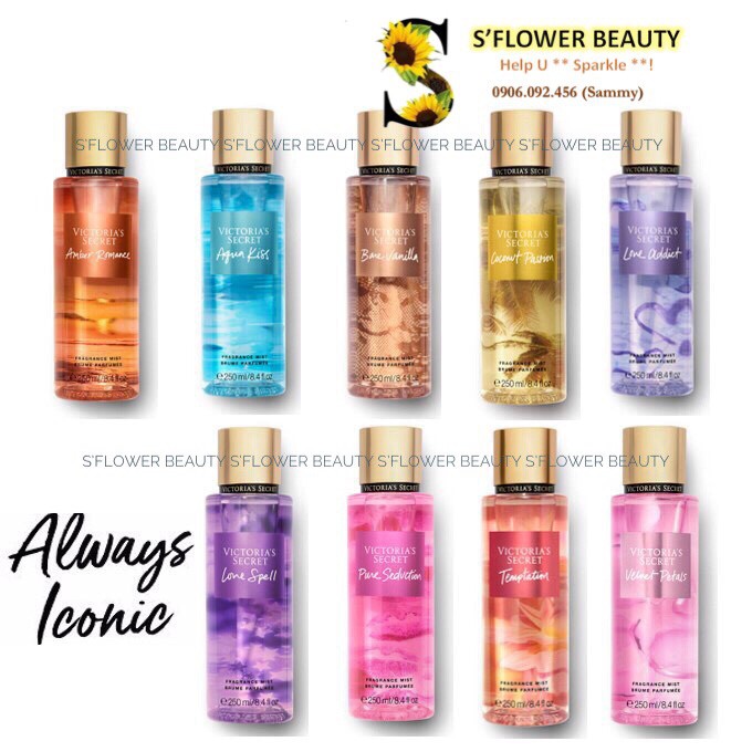 VIC – BST TRUYỀN THỐNG | Xịt Thơm Nước Hoa Toàn Thân Victoria’s Secret Always Iconic Fragrance Mist (250ml)