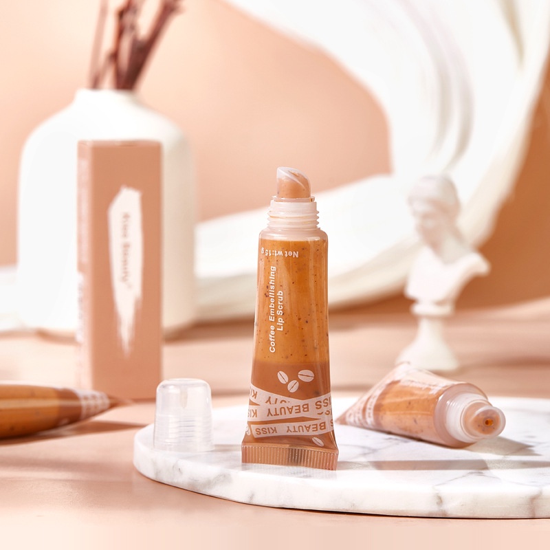 A4 Tẩy Da Chết Môi Coffe Kissbeauty/ Lip Scrub Hương Trái Cây