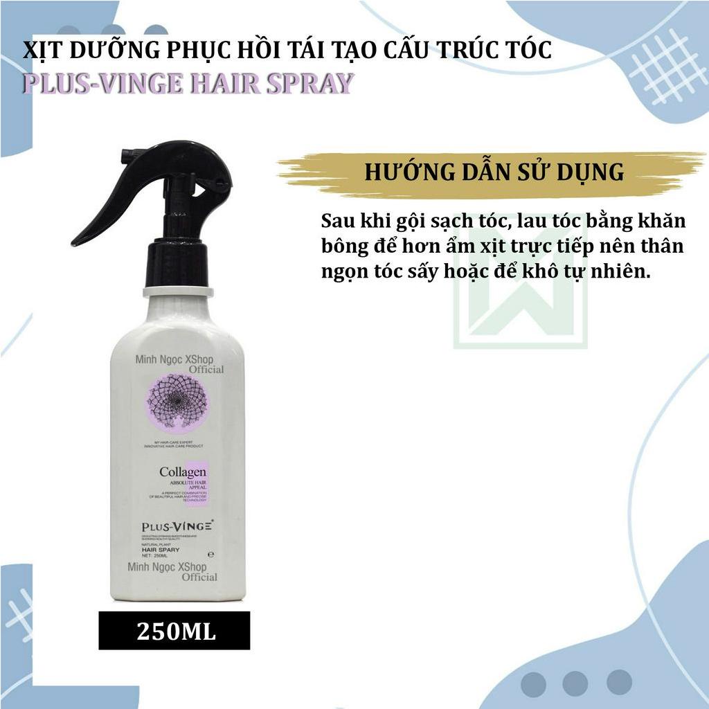 Xịt dưỡng phục hồi tái tạo cấu trúc tóc Plus Vinge Hair Spray 250ML