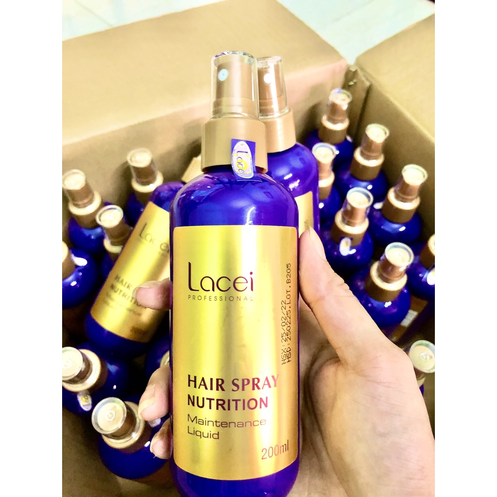 XỊT DƯỠNG TÓC LACEI TÍM MÙI THƠM LÂU DÀNH CHO TÓC KHÔ XƠ 200ML