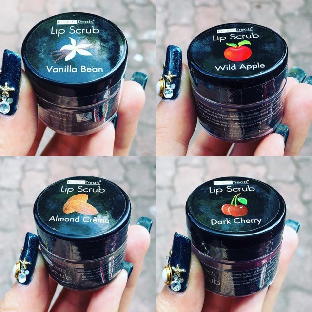 Tẩy tế bào da chết môi Beauty Treats Sugar Lip Scrub Táo – Cherry – Hạnh nhân – Vani