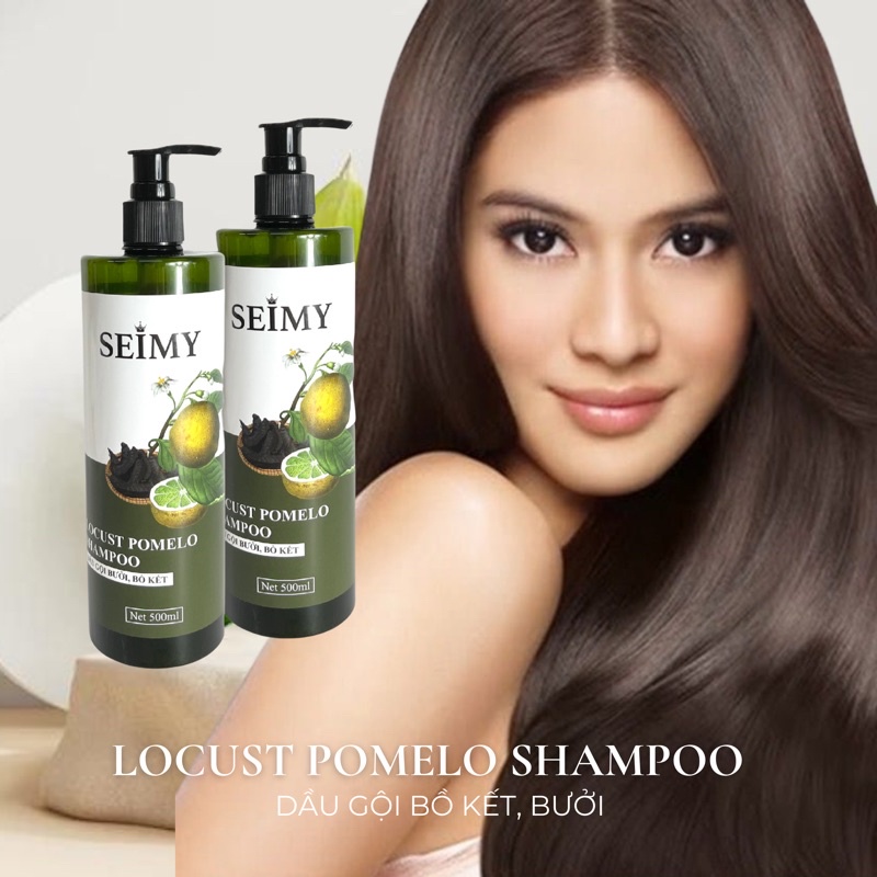 Bộ dầu gội xả bồ kết, bưởi SEIMY – Locust Pomelo Shampoo