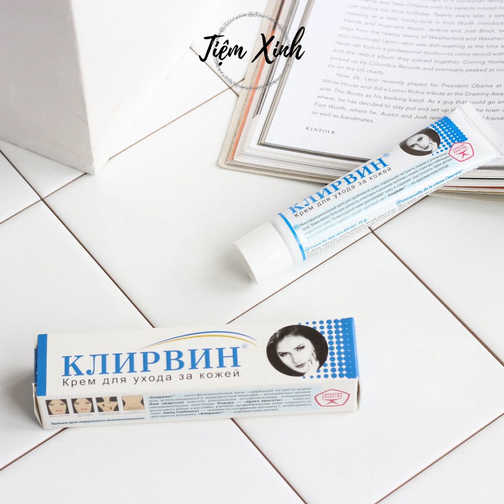 Kem làm mờ sẹo Nga Klirvin 25g kem dưỡng giảm thâm mụn, rạn da sau sinh