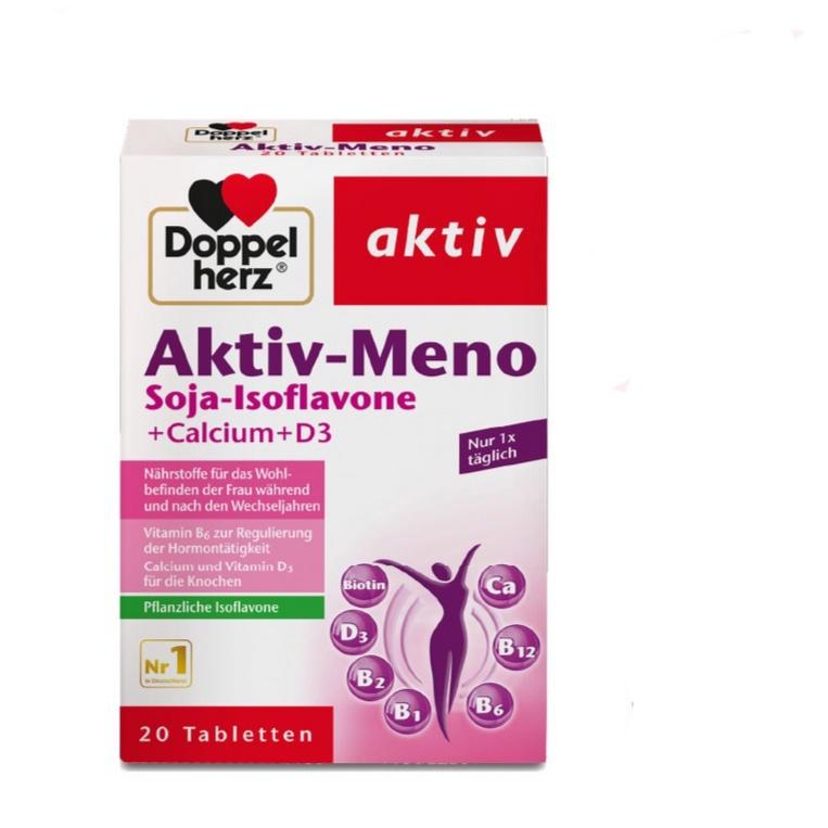 Bác Sĩ Cung Aktiv Meno Doppelherz – Viên Uống Bổ Sung Nội Tiết Tố Nữ, Nội Tiết Tố Nữ, Mầm Đậu Nành, Làm Đẹp Da (30V)
