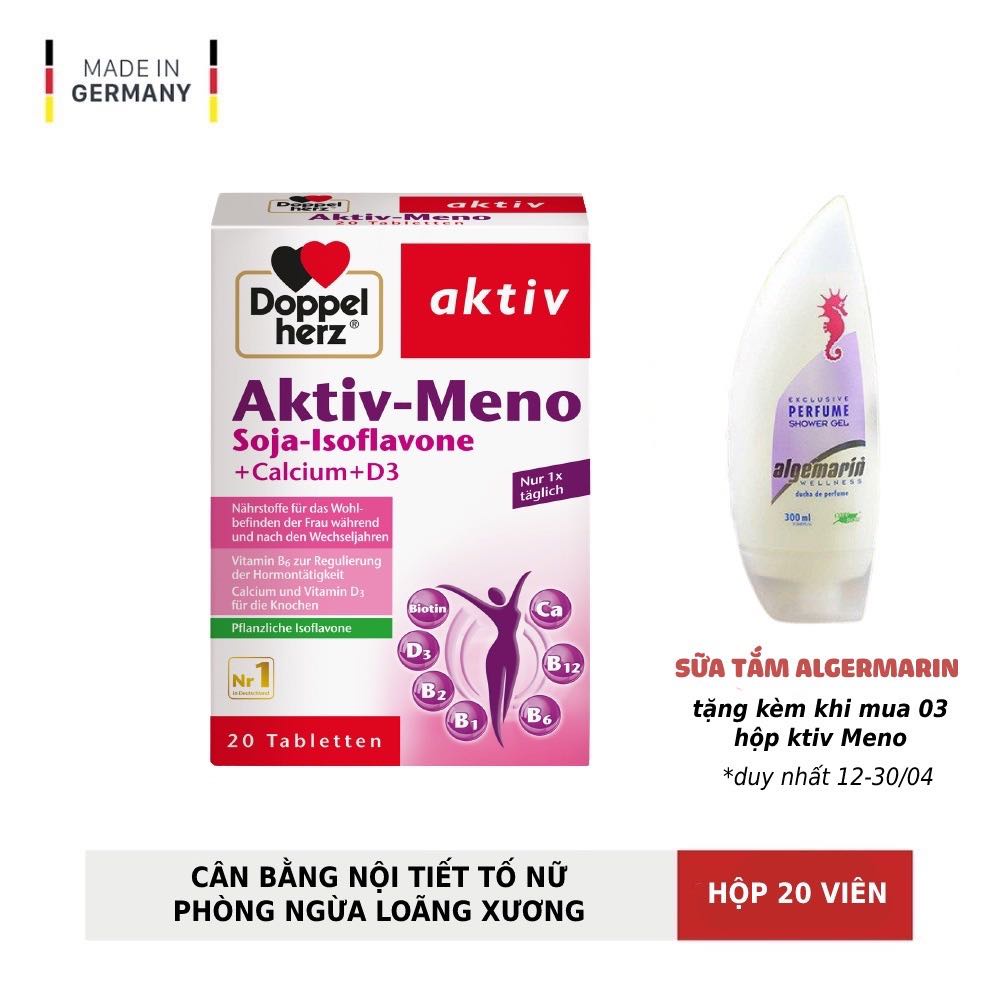 Bác Sĩ Cung Aktiv Meno Doppelherz – Viên Uống Bổ Sung Nội Tiết Tố Nữ, Nội Tiết Tố Nữ, Mầm Đậu Nành, Làm Đẹp Da (30V)