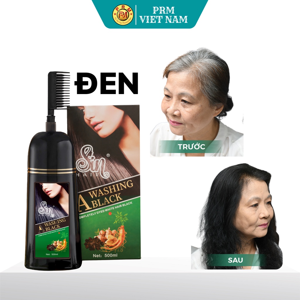 Dầu gội phủ bạc SIN HAIR chính hãng Nhật Bản, thành phần nhân sâm tự nhiên giúp đen tóc, nâu tóc từ lần gội đầu tiên