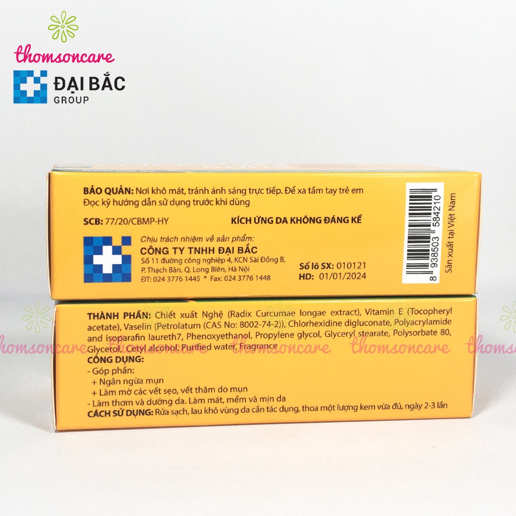 Kem nghệ Yoosun – ngừa mụn, ngừa sẹo từ tinh chất nghệ, có thêm vaseline dưỡng da, làm mềm mịn da