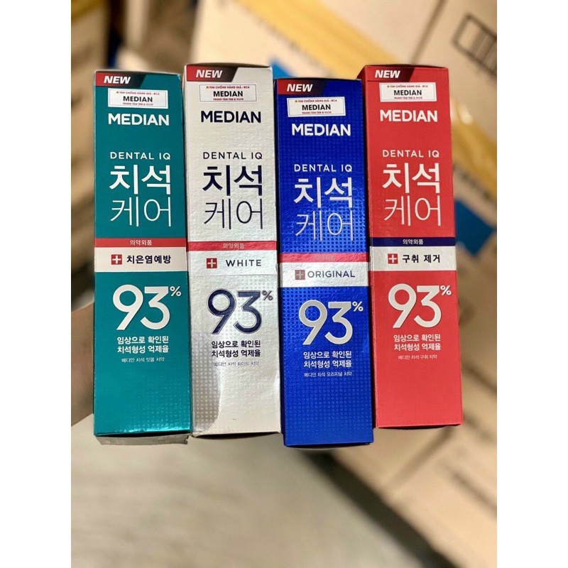 Kem Đánh Răng Median Dental IQ 93 Hàn Quốc Tuýp 120g Hơi Thở Thơm Mát