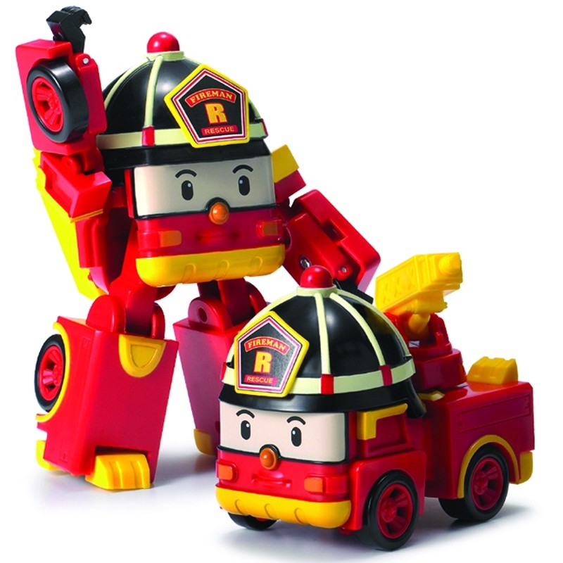 Bộ 6 đồ chơi xe oto biến hình thành robot Robocar Poli độc đáo vui nhộn cho bé, Đồ chơi biến hình biệt đội Robocar