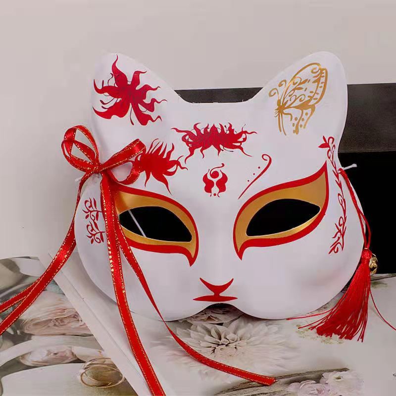 [Mã CLS2404A giảm 30k đơn 150k] Mặt Nạ Hóa Trang halloween Hình Mặt Nạ Cáo Phong Cách Nhật Bản