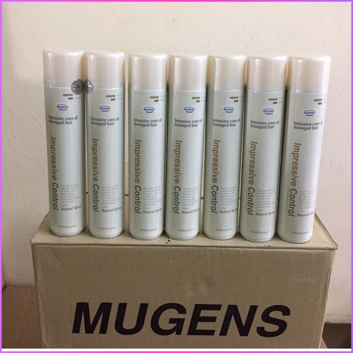 Gôm xịt giữ nếp tóc tạo kiểu Mugen Hàn Quốc 300ml , keo xịt tạo kiểu tóc chính hãng