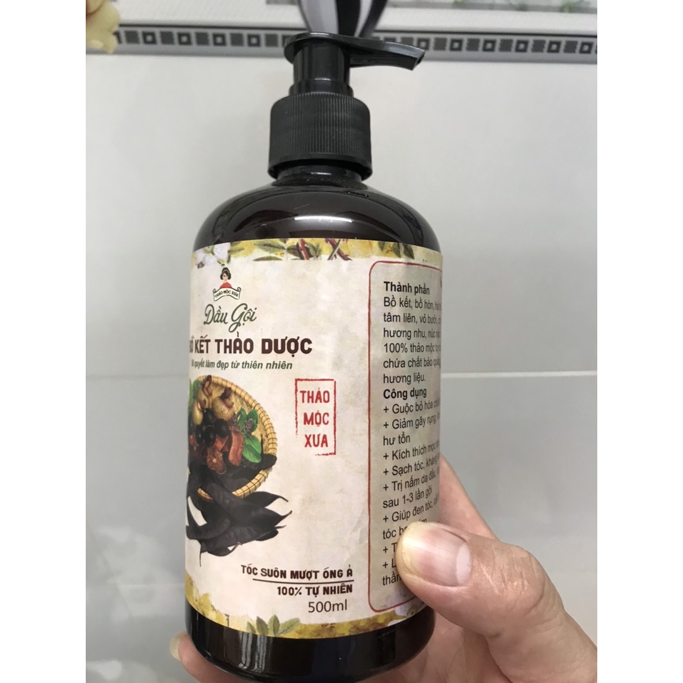 COMBO 2 Chai Dầu Gội Bồ Kết Thảo Dược giảm rụng tóc và ngăn ngừa gàu-Thảo Mộc Xưa 500ml