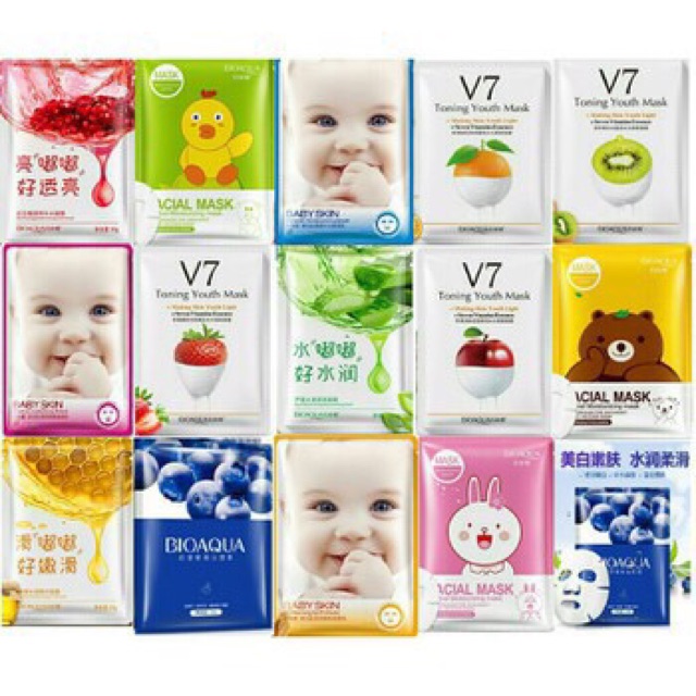 Combo 50 mặt nạ dưỡng da cao cấp nội địa trung