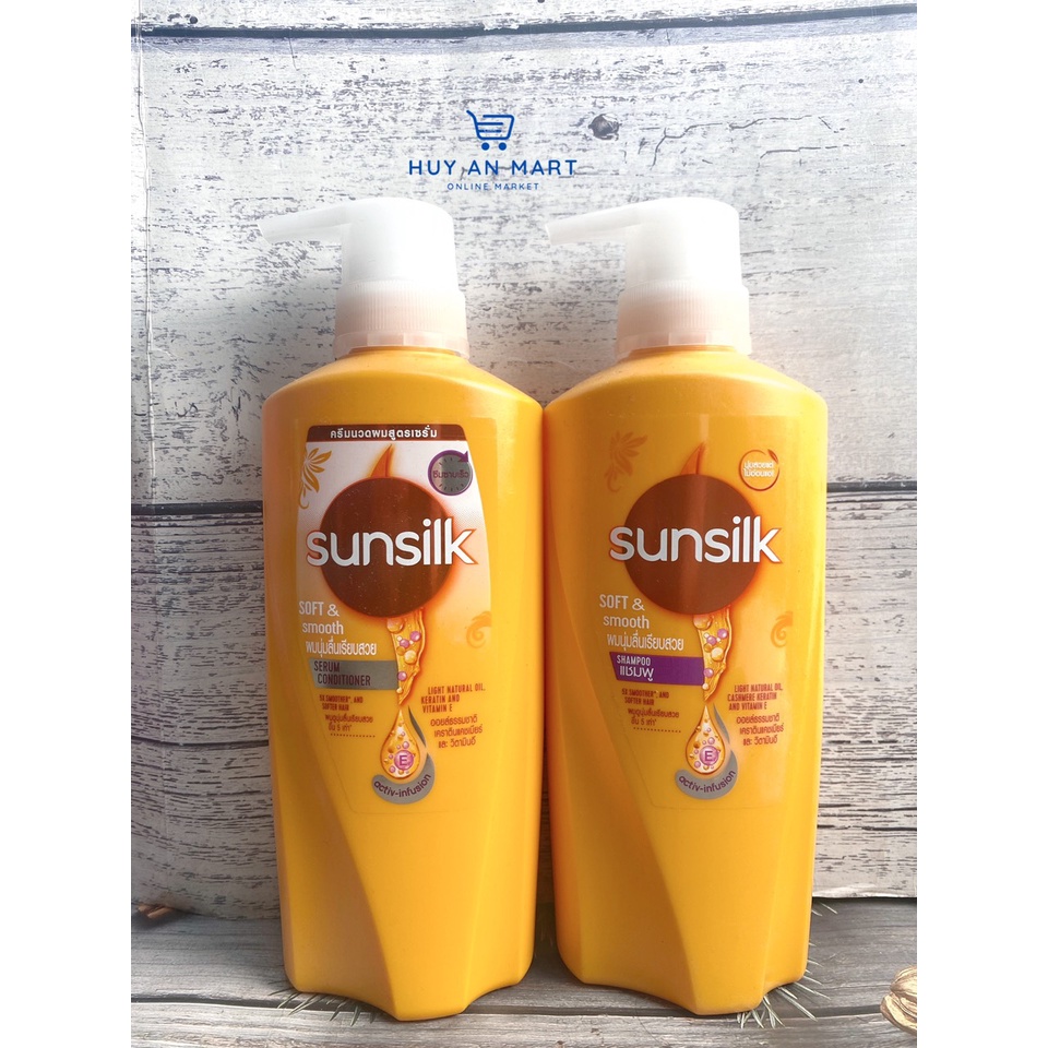 Dầu xả sunsilk Thái Lan Sunsilk Soft & Smooth mềm mượt diệu kỳ màu vàng 380ml