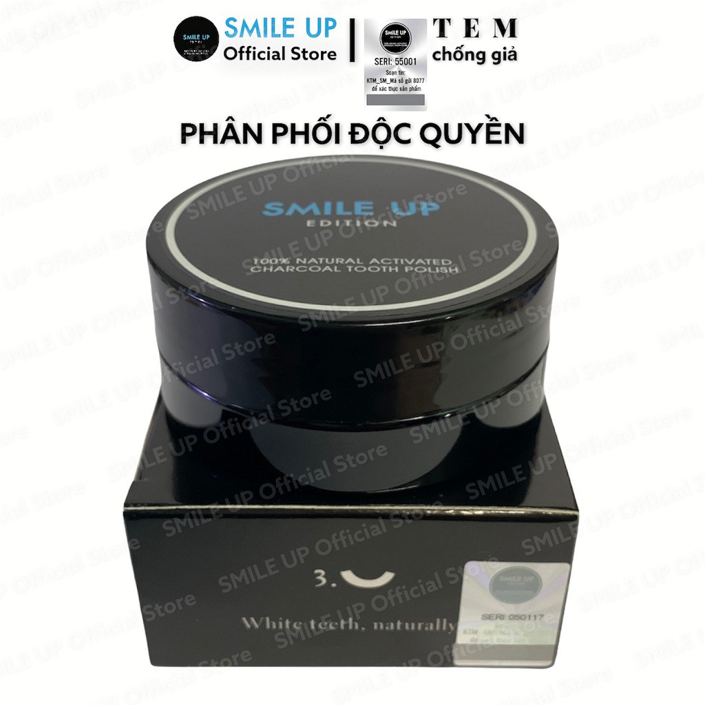 [CHÍNH HÃNG] THAN HOẠT TÍNH TRẮNG RĂNG SMILE UP Khử Mùi Hôi Miệng, Răng Trắng Sáng Tự Nhiên