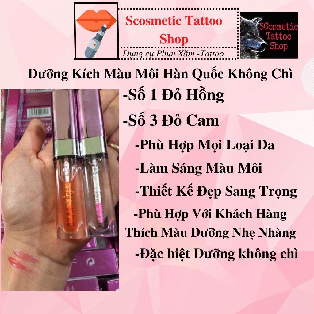 Dưỡng kích màu môi Hàn Quốc,Dưỡng môi phun xăm không chì  -Chính Hãng