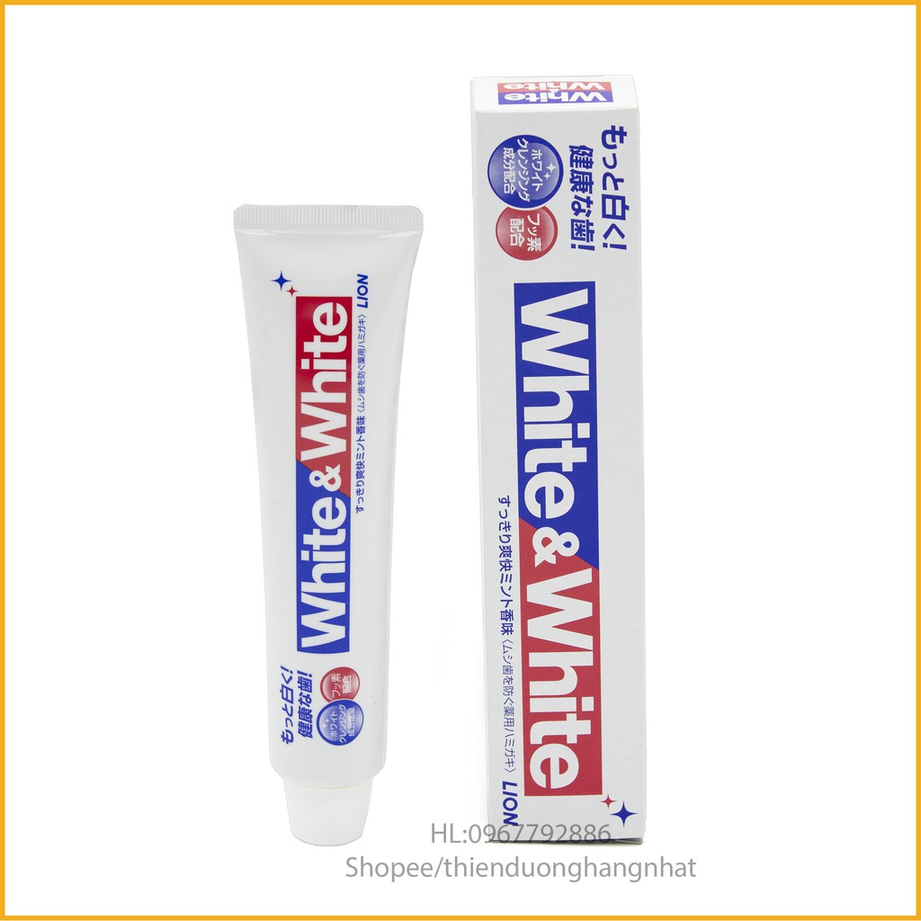 Kem đánh răng White & White Nhật Lion 150g