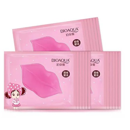 Combo 20 miếng Mặt nạ môi, mask môi Bioaqua dưỡng ẩm và hỗ trợ giảm ngăn ngừa môi thâm