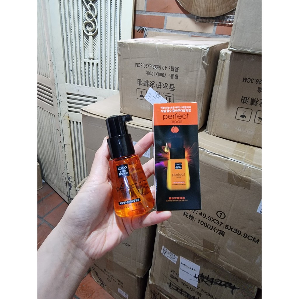 Tinh dầu dưỡng tóc uốn, dưỡng tóc khô xơ, tóc nhuộm Jckoo giúp giữ nếp, tạo nếp, phục hồi hư tổn