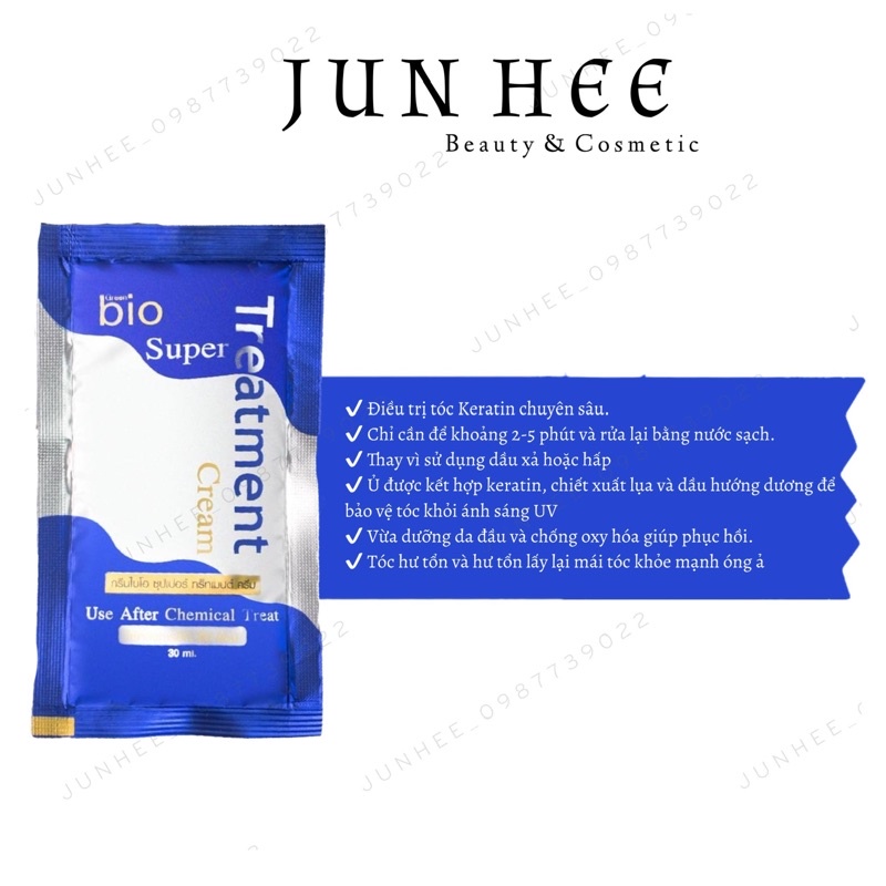 [ JUNHEE AUTH ] Hộp 24 gói ủ tóc Bio Treatment Thái Lan chính hãng