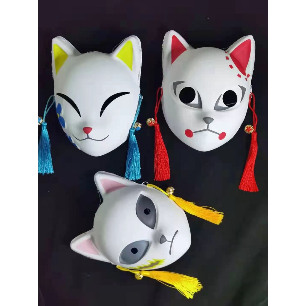 [Mã CLS2404A giảm 30k đơn 150k] Mặt Nạ Hóa Trang halloween Hình Mặt Nạ Cáo Phong Cách Nhật Bản