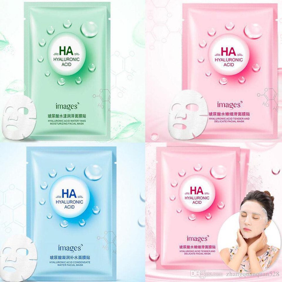 Mặt nạ giấy dưỡng trắng da mụn cấp ẩm thải độc HA Images – mn02