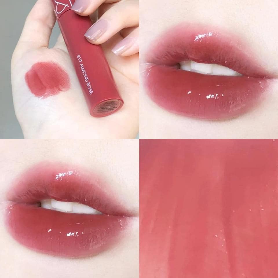 son romand bóng màu 19 Hồng nâu đất (Romand Juicy Lasting Tint #19 Almond Rose)