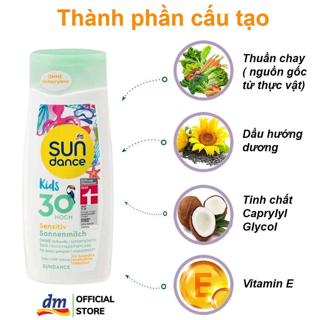 Kem chống nắng cho bé Sundance Kid an toàn cho bé, kcn trẻ em chống tia UV bảo vệ trẻ nhỏ <Hàng Đức>