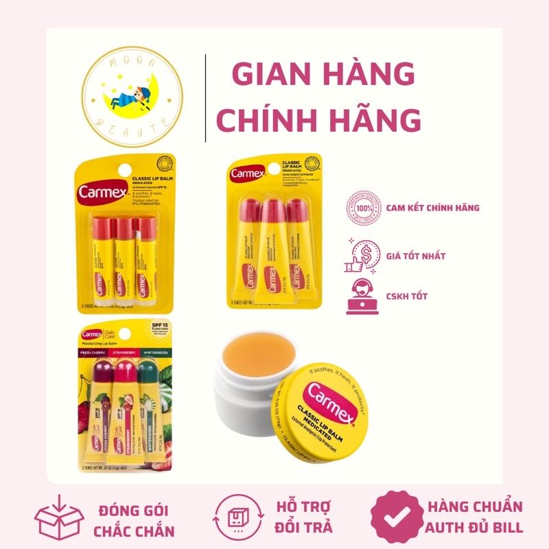 [BILL US] Son dưỡng môi carmex dạng thỏi SPF15 siêu cấp ẩm làm mềm môi