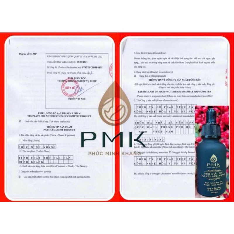 Tinh dầu dưỡng tóc- tinh chất mọc tóc cao cấp Minh khang. giảm rụng tóc, ngứa gàu,phục hồi hư tổn