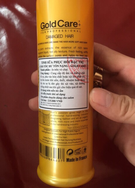 Xịt dưỡng tóc GoldCare phục hồi  Pháp