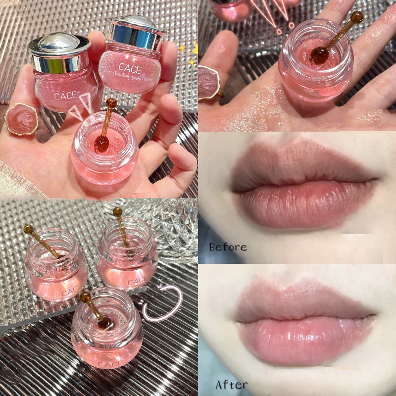 Mặt nạ dưỡng môi RIPE GIRL chiết xuất hoa anh đào loại bỏ nếp nhăn nứt nẻ bảo vệ chăm sóc khi ngủ