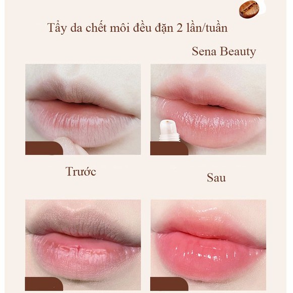 (Bán Buôn Sỉ) Tẩy Da Chết Tế Bào Chết Môi Heyxi Cafe CoffeeMoisturizing Lip Scrub Dưỡng Ẩm Và Căng Bóng Môi TDCM