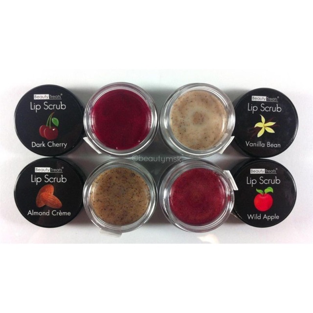 Tẩy tế bào da chết môi Beauty Treats Sugar Lip Scrub Táo – Cherry – Hạnh nhân – Vani
