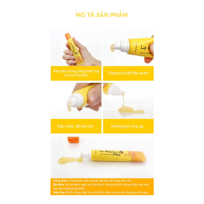 Son dưỡng môi mật ong kiêm mặt nạ môi ngủ Hàn Quốc Prreti cấp ẩm làm hồng đàn hồi tự nhiên 15g Zentop
