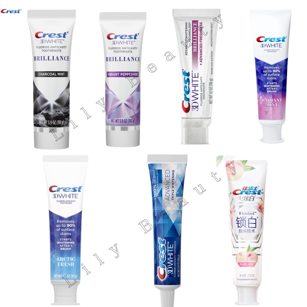 Kem đánh răng Crest 3D White Brilliance (Mall Trung Mỹ) Tẩy trắng răng – Bảo vệ men răng 24h