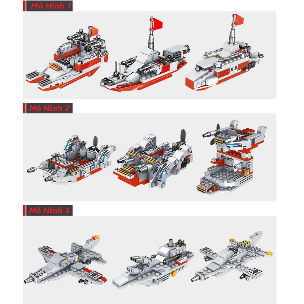 1005 CHI TIẾT-HÀNG CHUẨN – BỘ ĐỒ CHƠI XẾP HÌNH Lắp Ráp Tàu CHIẾN HẠM, OTO, ROBOT, Lắp ghép Thuyền CHIẾN