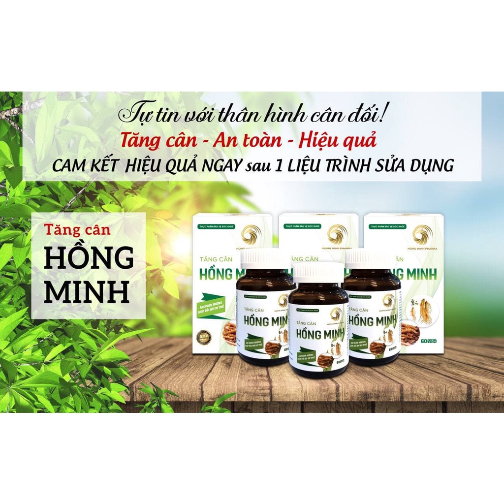 Tăng Cân Hồng Minh Chính Hãng – Viên Tăng Cân Bất Chấp Cơ Địa Gầy Lâu Năm, An Toàn Giúp Ngủ Ngon Ăn Ngon – Lý Gia Store