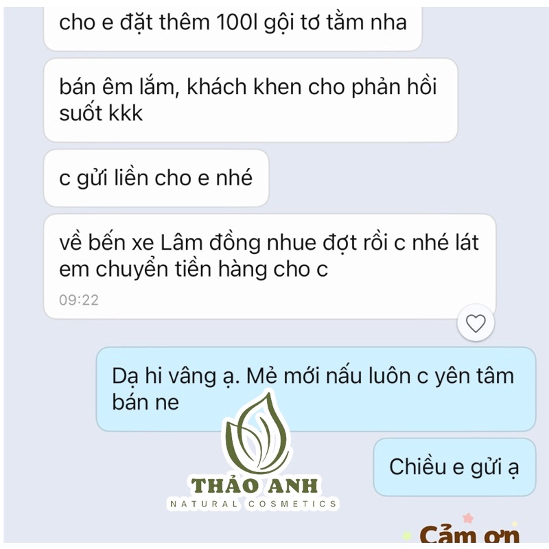 1 LÍT DẦU GỘI TƠ TẰM MẬT ONG – THẢO ANH
