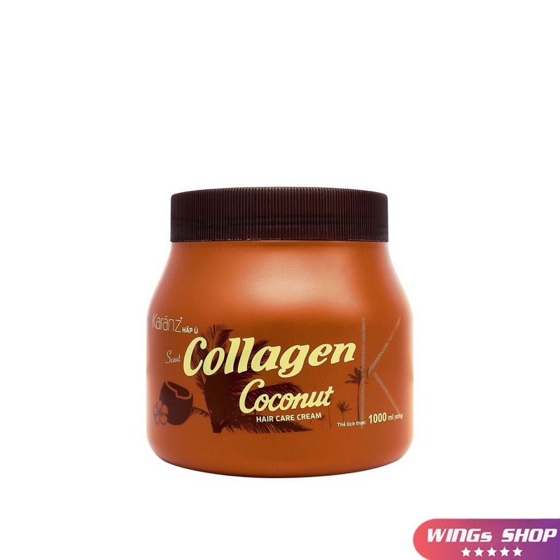 Kem ủ tóc KARANZ 1000ML Collagen giúp tái tạo làn tóc óng ả phục hồi tóc hư tổn