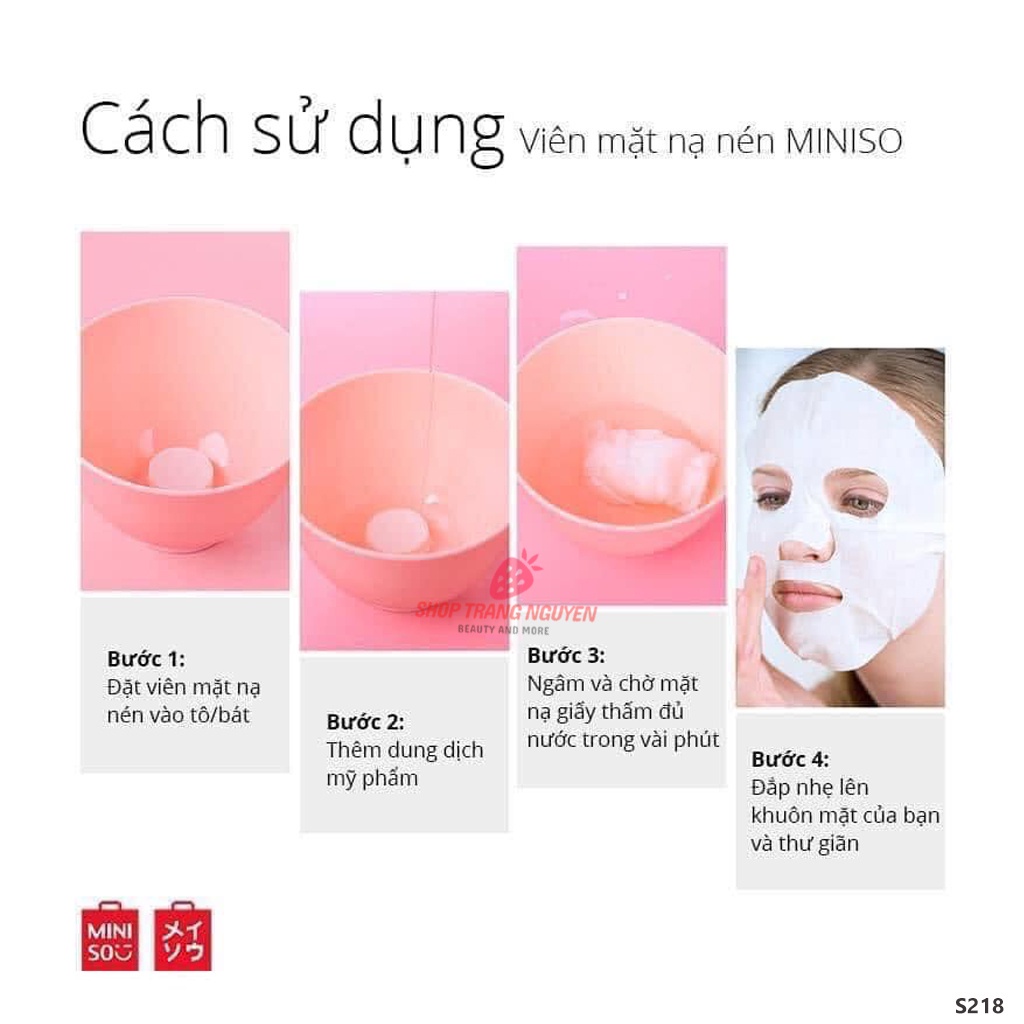 Mặt Nạ Viên Giấy – Mặt Nạ Nén Miniso
