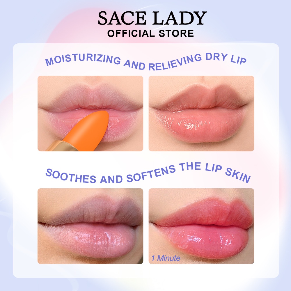 [SACE LADY] Son dưỡng có màu SACE LADY lâu trôi trang điểm cho môi 3.5g/0.13Oz